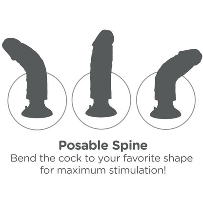 KING COCK Dildo Vibrante 15,24 CM Naturale – Design Realistico per un'Esperienza Unica