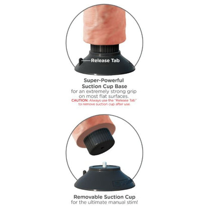 KING COCK Dildo Vibrante 17,78 cm Naturale – Design Realistico per un Piacere Intenso