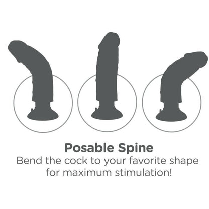 KING COCK Dildo Vibrante 17,78 cm Naturale – Design Realistico per un Piacere Intenso