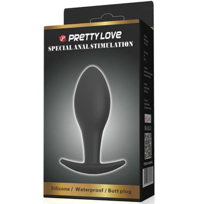 PRETTY LOVE Plug Anal Silicona Ancla 8.5 cm Negro – Diseño Ergonómico Para Máxima Comodidad y Estimulación