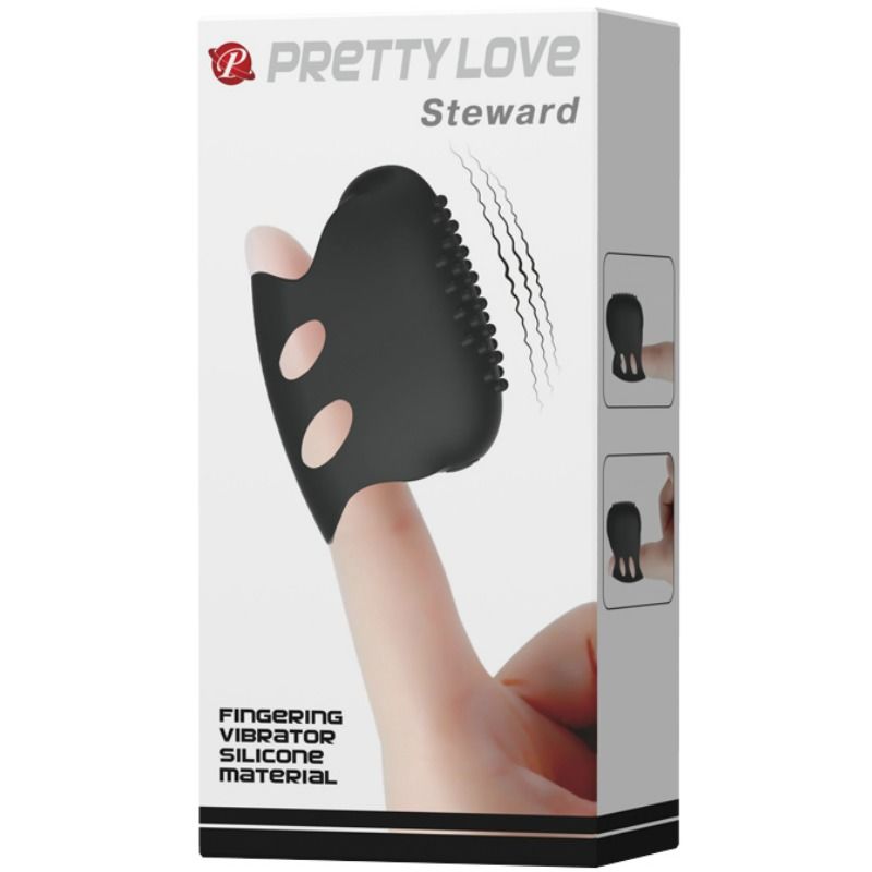 Ditale vibrante PRETTY LOVE Flirtation Nero – Texture morbida con stimolazione intensificata