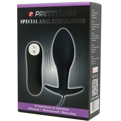 Plug anale Pretty Love in silicone Anchor – 12 modalità di vibrazione per un piacere personalizzato