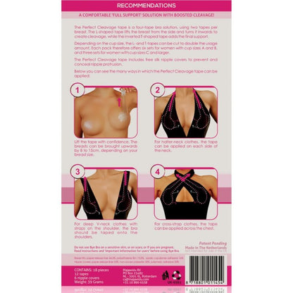 BYE-BRA Lift Tape – Sollevatore adesivo per scollature profonde con copricapezzolo in omaggio