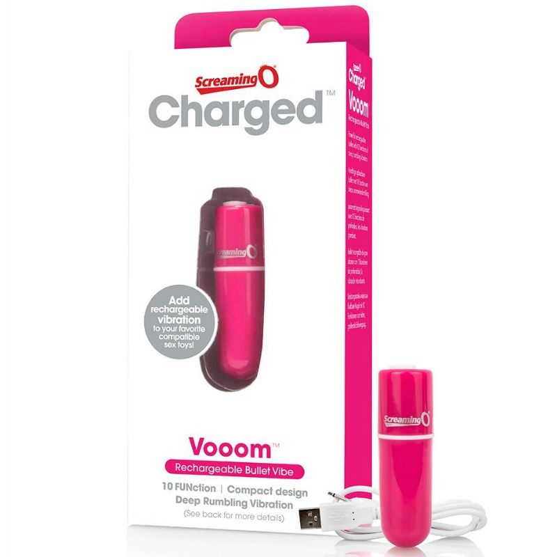 Comprar SCREAMING O Vooom Bala Vibradora Recargable Rosa – Potente Con Diez Modos De Vibración Y 100% Sumergible-Noxtic