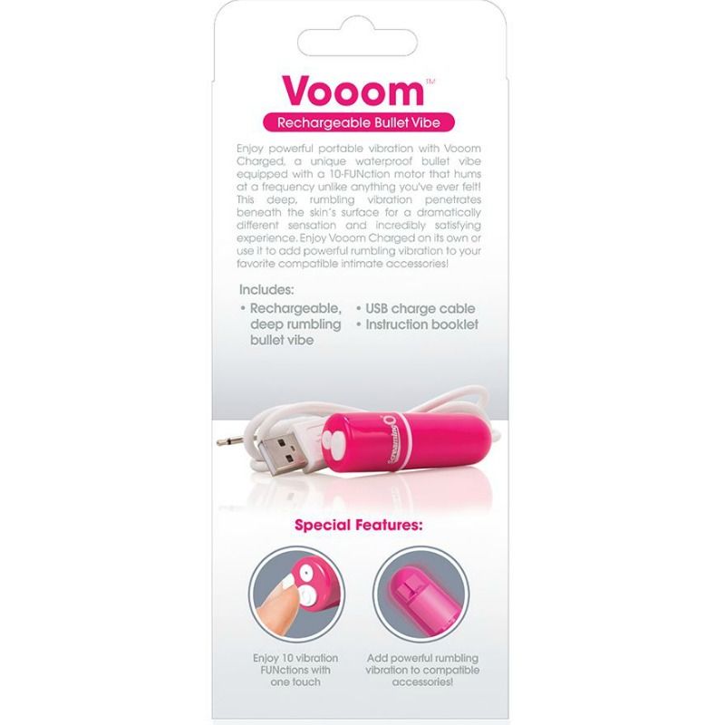 Comprar SCREAMING O Vooom Bala Vibradora Recargable Rosa – Potente Con Diez Modos De Vibración Y 100% Sumergible-Noxtic