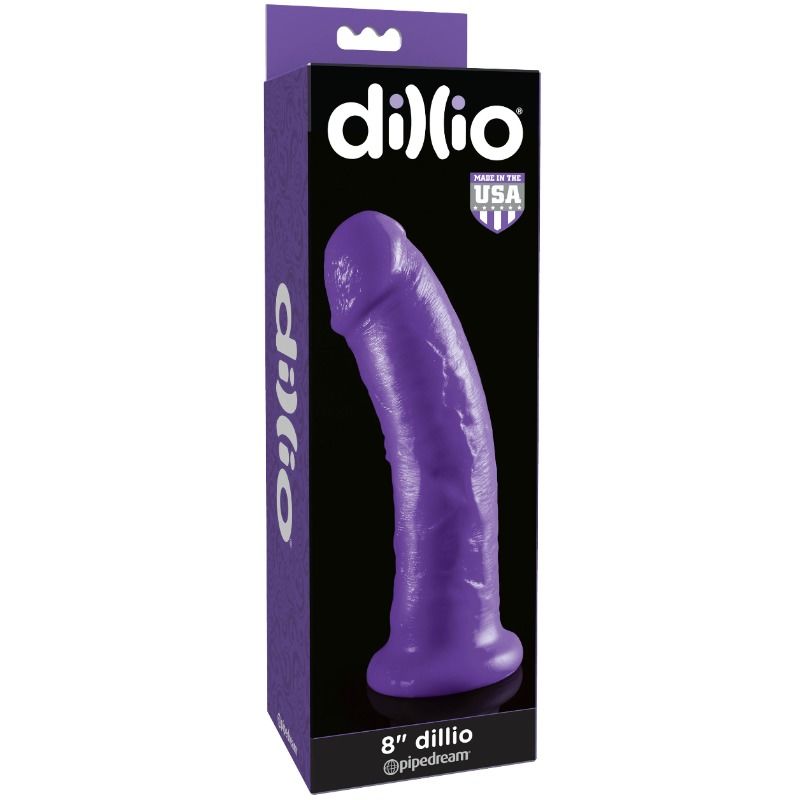 DILLIO Dildo Con Ventosa 20.32 Cm Lila – Diseño Ergonómico Para Experiencias Versátiles