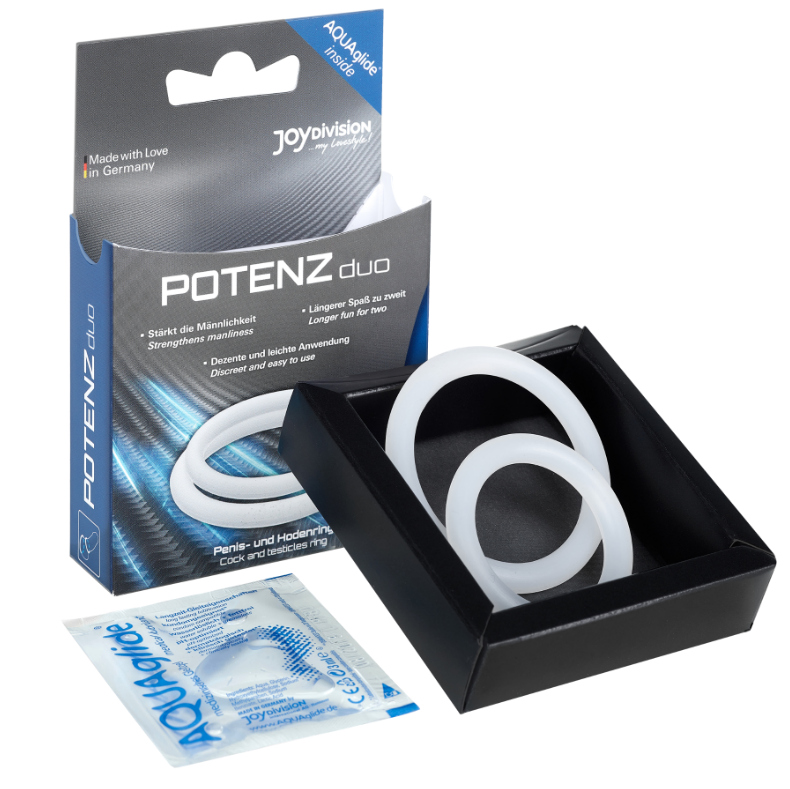 Comprar JOYDIVISION PotenzDuo Blanco – Anillos Para Mejorar la Estimulación Confortable-Noxtic