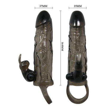 BAILE Brave Man Realistic Black Sleeve – Stimolatore con design dettagliato per un piacere maggiore