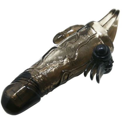 DANCE - BRAVE MAN ANAL AND CLITORIS VIBRATING PENIS SLEEVE 16.5 CM BLACK