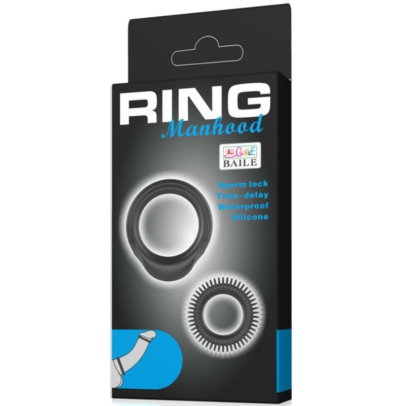 Comprar BAILE Kit 2 Anillos Silicona Manhood – Diseño Confortable Para Mejorar La Experiencia Sexual-Noxtic