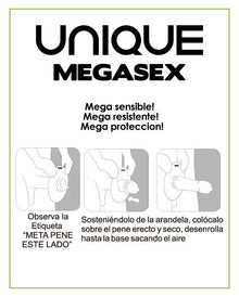 Preservativi UNIQ Megasex Sensitive senza lattice: piacere illimitato per nuove sensazioni