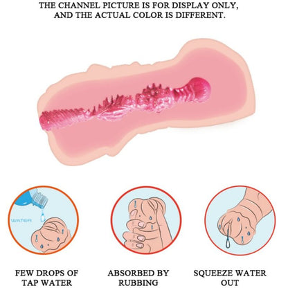 CRAZY BULL Masturbador Water Skin – Textura Realista Con Vibración Para Placer Intenso