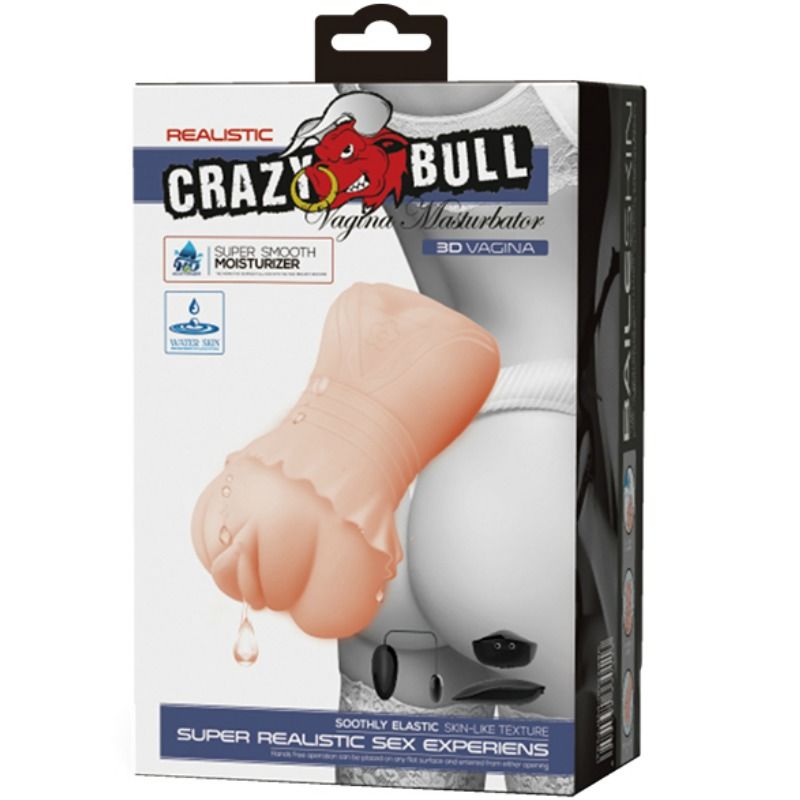 Comprar CRAZY BULL Masturbador Water Skin – Textura Realista Con Vibración Para Placer Intenso-Noxtic