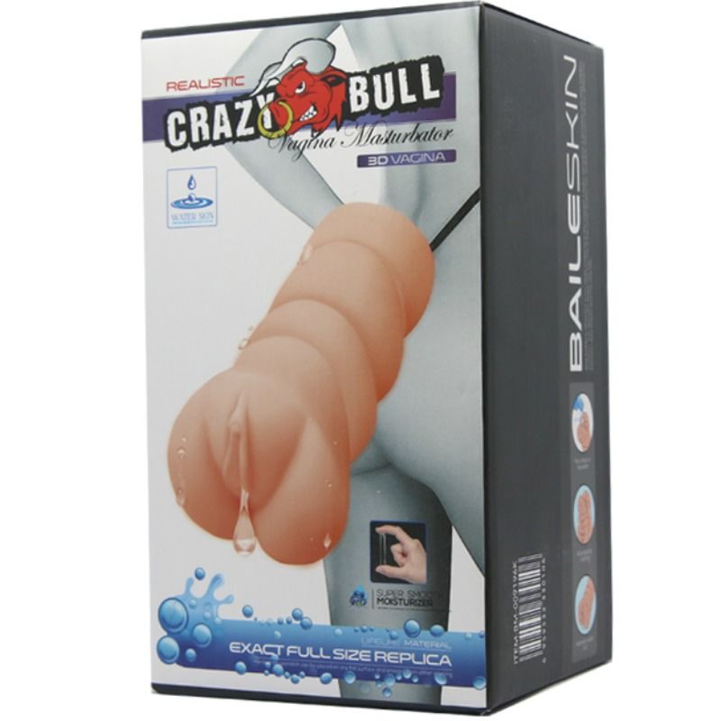 CRAZY BULL Masturbador Water Skin Modelo Vagina 3 – Textura Realista Para Placer Óptimo