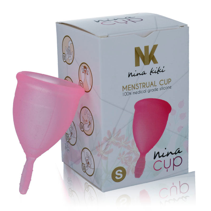 Coppetta mestruale NINA KIKÍ rosa taglia S – Silicone ecologico per uso quotidiano con comfort di lunga durata