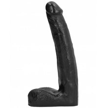 All Black Dildo Realista 21 Cm – Diseño Curvado Para Estímulo Óptimo