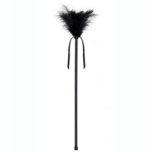 SECRETPLAY Plumero De Plumas Negro 40 CM – Accesorio Para Masajes Sensuales Con Control Delicado