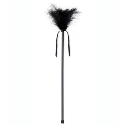 SECRETPLAY Plumero De Plumas Negro 40 CM – Accesorio Para Masajes Sensuales Con Control Delicado