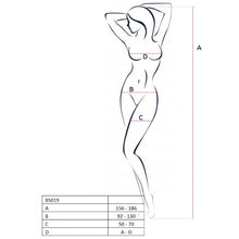 PASSION Bodystocking Nero Taglia Unica – Design Sexy con Spacco sulla Gamba