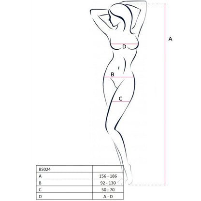 Comprar PASSION Bodystocking BS024 Negro – Diseño Sexy Con Abertura Y Bordados Elegantes-Noxtic