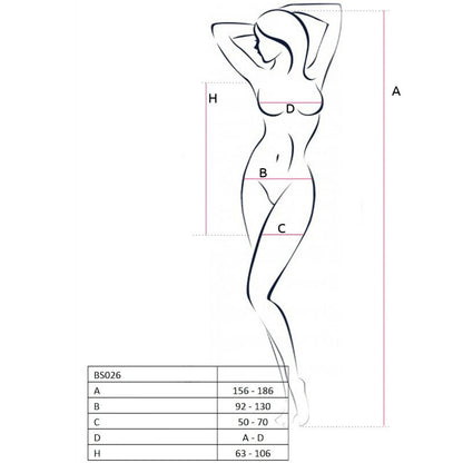 Comprar PASSION Bodystocking BS026 Negro – Diseño Sexy Estilo Vestido Corto Para Comodidad Elegante-Noxtic