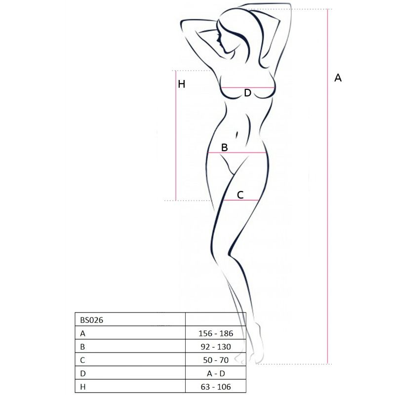 Comprar PASSION Woman BS026 Bodystocking Blanco – Diseño Sexy Con Estilo Para Confiar y Sentirse Libre-Noxtic