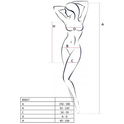 Comprar PASSION Woman BS027 Bodystocking Blanco – Diseño Sexy y Ajuste Perfecto Para Comodidad Diaria-Noxtic