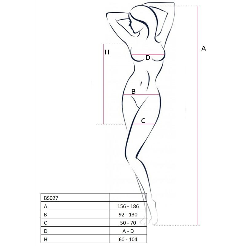 PASSION Woman BS027 Bodystocking Bianco – Design Sexy e Vestibilità Perfetta per il Comfort di Ogni Giorno