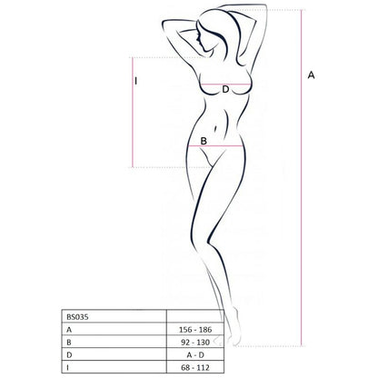 Comprar PASSION Woman BS035 Bodystocking Negro Talla Única – Diseño Sexy Con Abertura Para Comodidad Atractiva-Noxtic