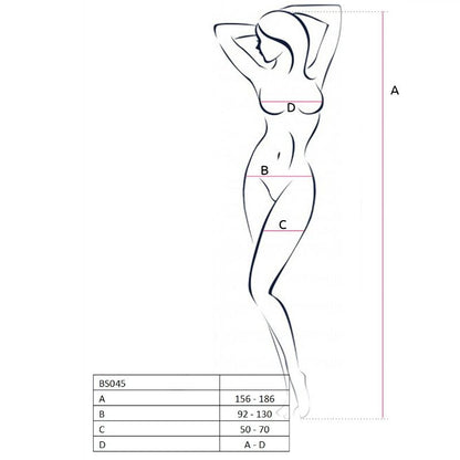 Comprar PASSION Woman BS045 Bodystocking Negro Talla Única – Diseño En Red Para Sensación De Libertad-Noxtic