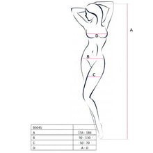 PASSION Woman BS045 Bodystocking Negro Talla Única – Diseño En Red Para Sensación De Libertad