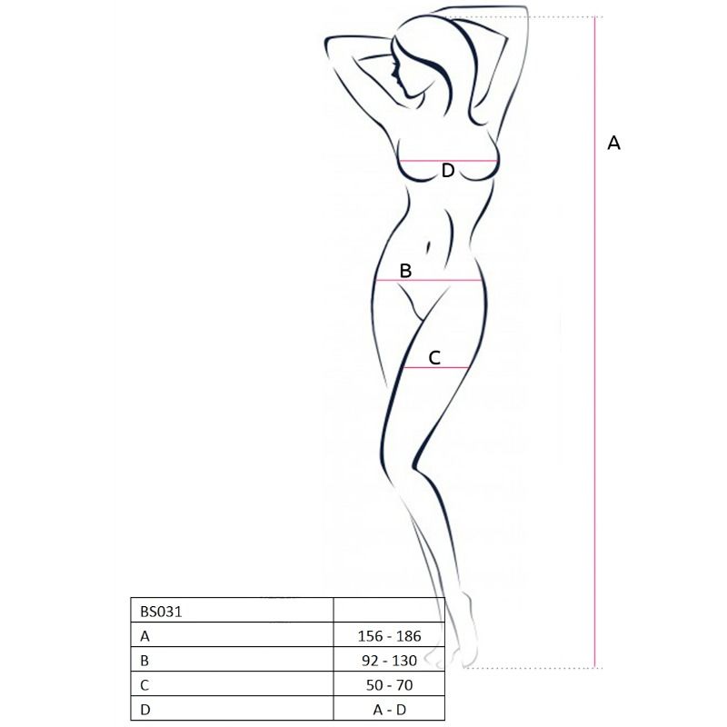 Comprar PASSION Woman BS031 Bodystocking Blanco Talla Única – Lencería Elegante Con Diseño Atractivo Para Comodidad Sensual-Noxtic