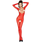 Comprar PASSION Bodystocking Rojo Talla Única – Diseño Sexy Con Abertura Y Bordados Elegantes-Noxtic