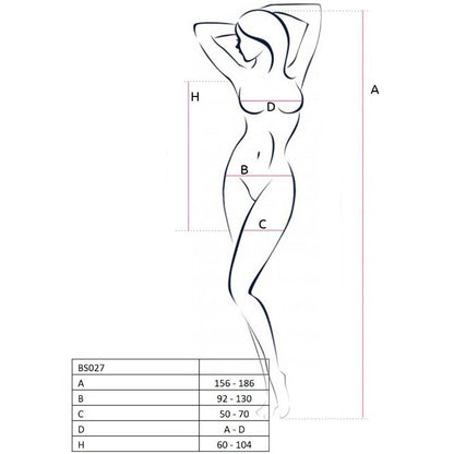 Comprar PASSION Woman BS027 Bodystocking Negro – Diseño Elegante Con Comodidad Y Estilo-Noxtic