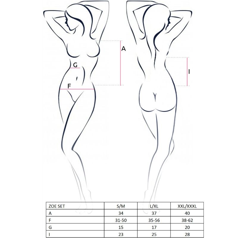 Passion Woman Zoe Set Taglia S/M – Set dal design elegante per il massimo comfort