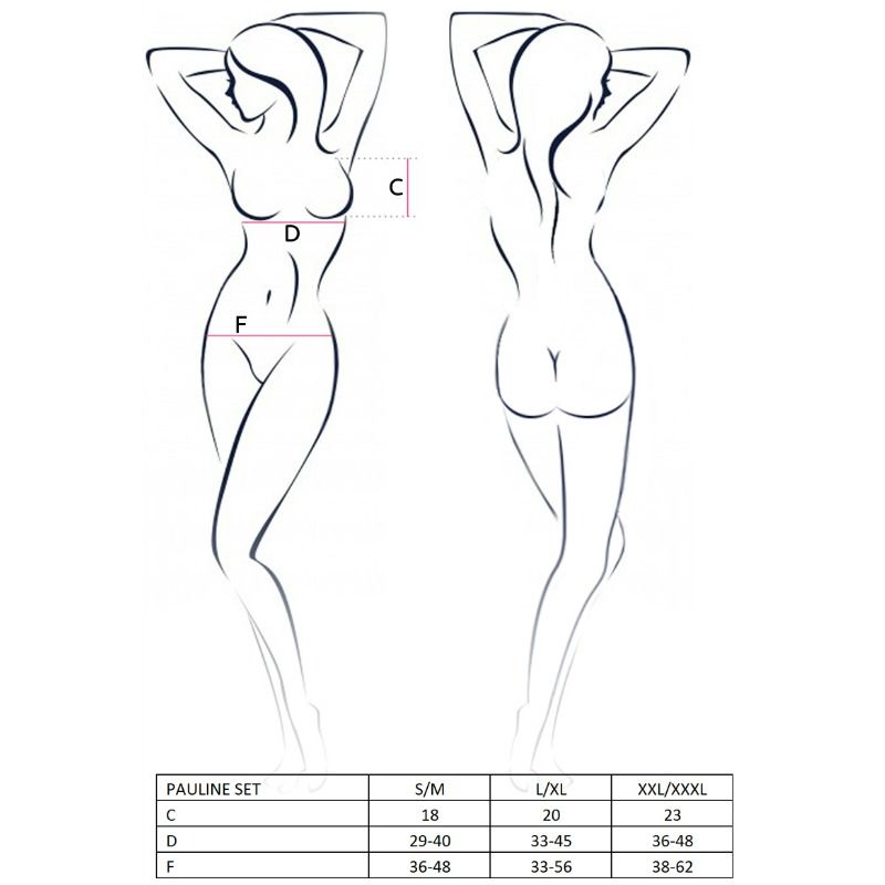 PASSION Donna Pauline Set 3 Pezzi Taglia L/XL – Set Elegante per il Benessere Personale