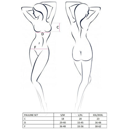 PASSION Donna Pauline Set 3 Pezzi Taglia L/XL – Set Elegante per il Benessere Personale