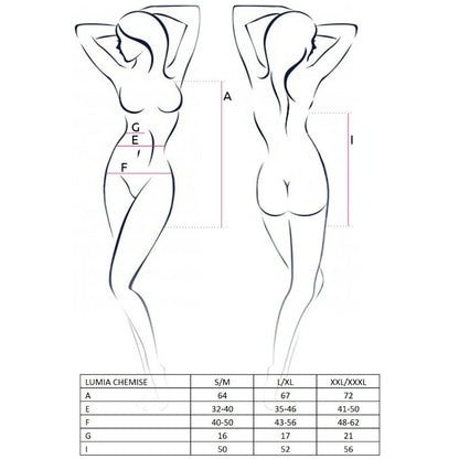 PASSION Donna Lumia Chemise Nero Taglia S/M – Design Elegante con Comfort Ideale