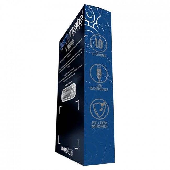BATHMATE Vibe Bala Vibradora Silver – Potente Estimulador Recargable Con 10 Patrones De Vibración