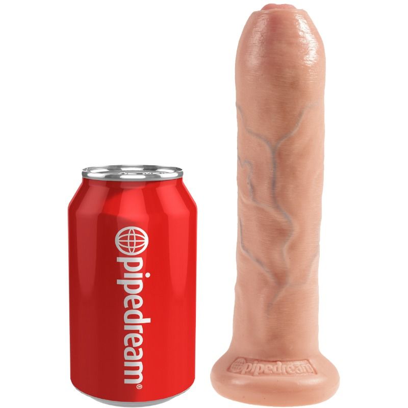 KING COCK Dildo Realista Uncut Natural 21 Cm – Diseño Detallado Para Una Experiencia Única