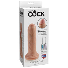 KING COCK - DILDO REALÍSTICO UNCUT NATURAL 15 CM