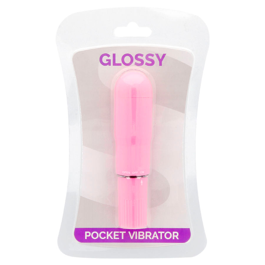 GLOSSY Pocket Vibrador Rosa Intenso – Vibrador Resistente Al Agua Con Vibraciones Silenciosas