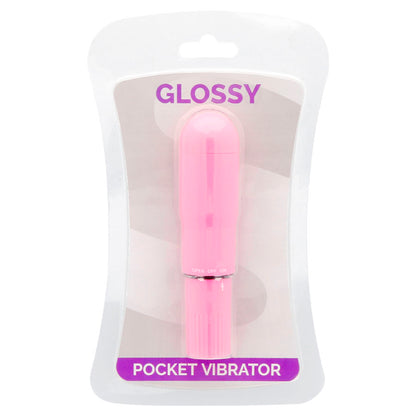 GLOSSY Pocket Vibrador Rosa Intenso – Vibrador Resistente Al Agua Con Vibraciones Silenciosas