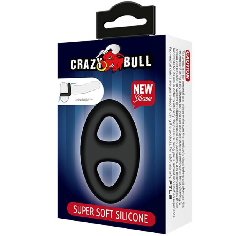 Comprar CRAZY BULL Anillo Doble De Silicona – Diseño Suave Para Comodidad Superior-Noxtic