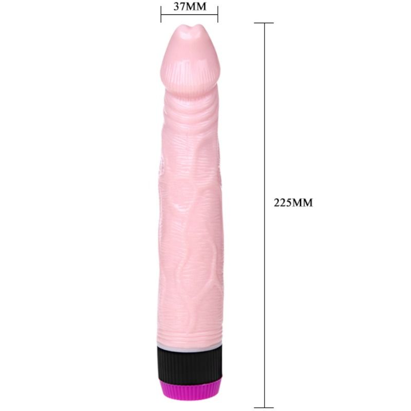 BAILE Adour Club Vibrador Realista 22.5 CM – Textura Suave Con Vibraciones Potentes