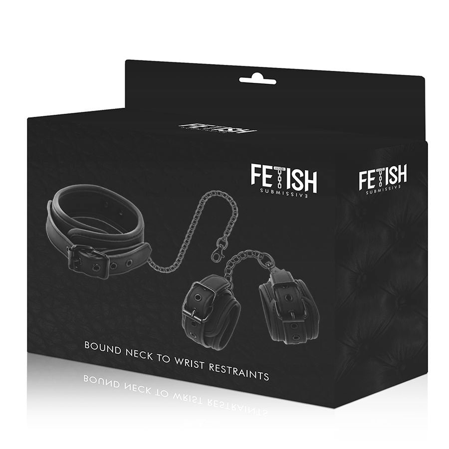 Comprar FETISH SUBMISSIVE Collar Y Esposas Cuero Vegano – Confortable Y Elegante Para Juegos De Dominación-Noxtic