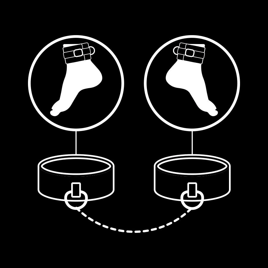 FETISH SUBMISSIVE Esposas Tobillo Cuero Vegano – Comodidad y Estilo Para Juegos de Restricción