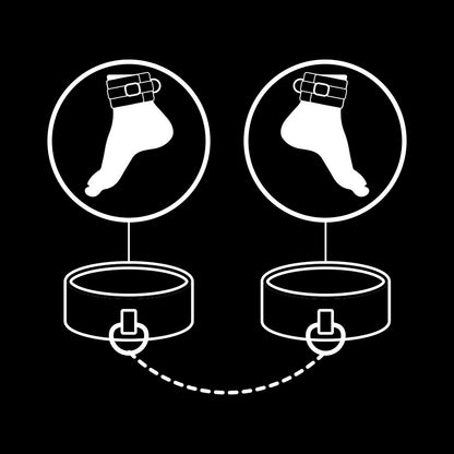 FETISH SUBMISSIVE Esposas Tobillo Cuero Vegano – Comodidad y Estilo Para Juegos de Restricción