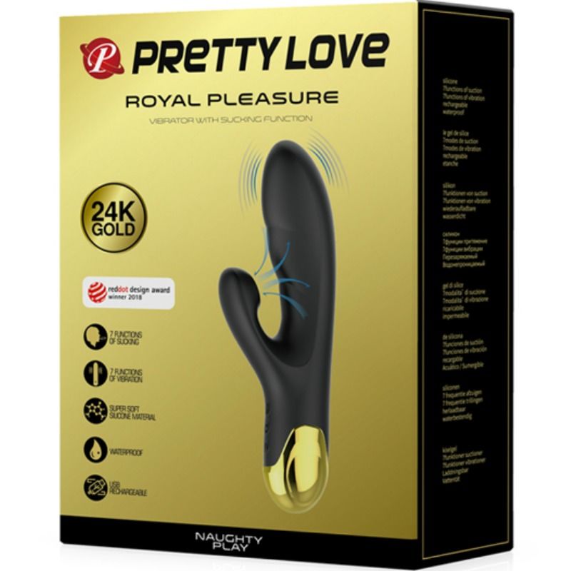 Pretty Love Smart Naughty Play – Giocattolo di lusso con 7 modalità di vibrazione e aspirazione