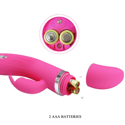 PRETTY LOVE Flirtation Ingram – Vibrador De Conejo Con Estimulación Eléctrica Y 7 Funciones De Vibración